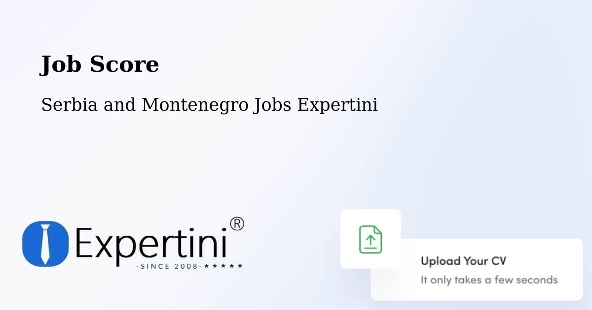 Job Score & Job Description Score Tool – North York - Serbia and Montenegro Jobs Expertini
